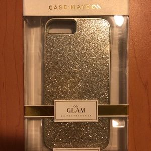I-phone Case (6, 6s, 7, 7s, 8, 8s) Silver Sparkle!